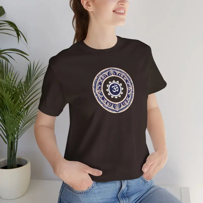 Meditation Aum Cotton Tee - Unisex Bliss Comfort - DipaliZ