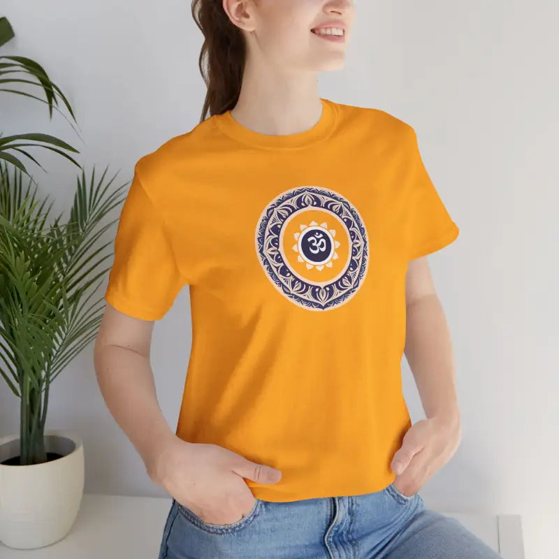 Meditation Aum Cotton Tee - Unisex Bliss Comfort - DipaliZ