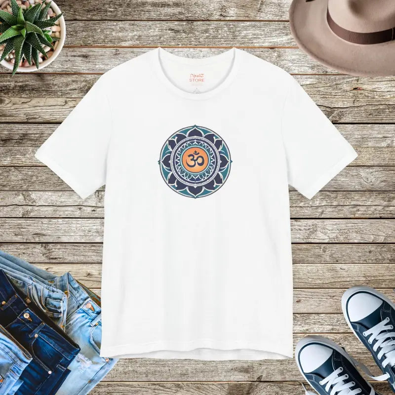 Meditation Aum Unisex Jersey Short Sleeve Tee - Serenity Awaits - DipaliZ