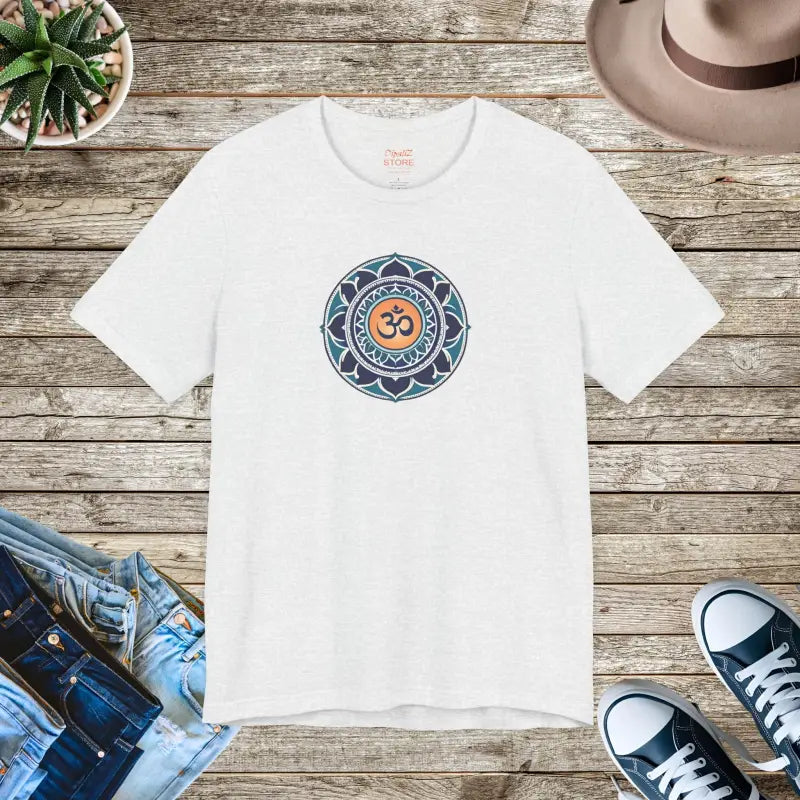 Meditation Aum Unisex Jersey Short Sleeve Tee - Serenity Awaits - DipaliZ