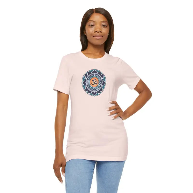 Meditation Aum Unisex Jersey Short Sleeve Tee - Serenity Awaits - DipaliZ