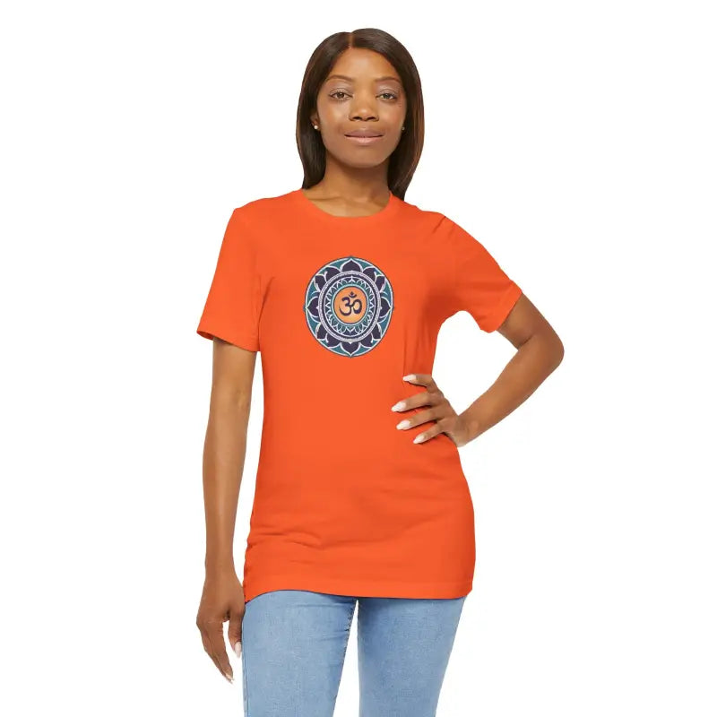 Meditation Aum Unisex Jersey Short Sleeve Tee - Serenity Awaits - DipaliZ