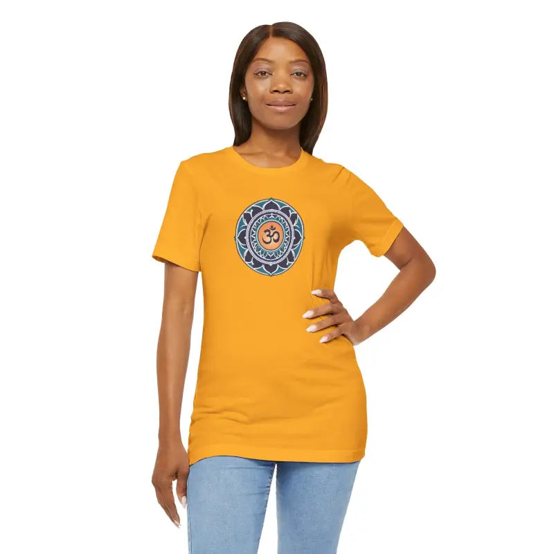 Meditation Aum Unisex Jersey Short Sleeve Tee - Serenity Awaits - DipaliZ