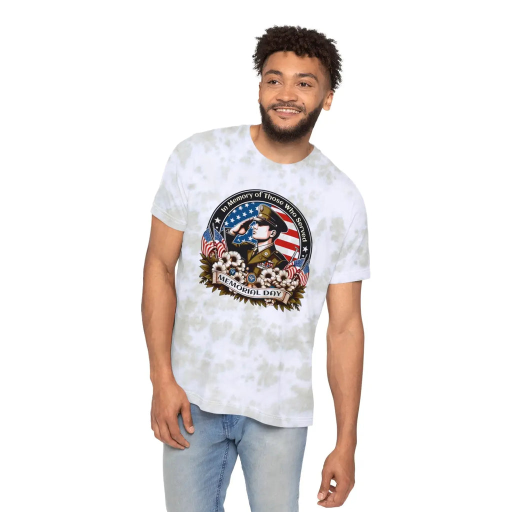 Memorial Day Tribute Tie Dye T Shirt - Unisex Summer Tee - DipaliZ