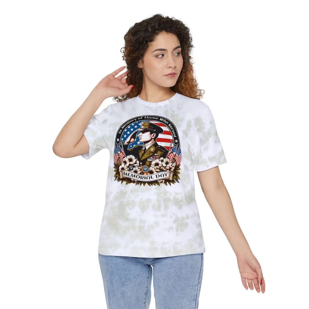Memorial Day Tribute Tie Dye T Shirt - Unisex Summer Tee - DipaliZ