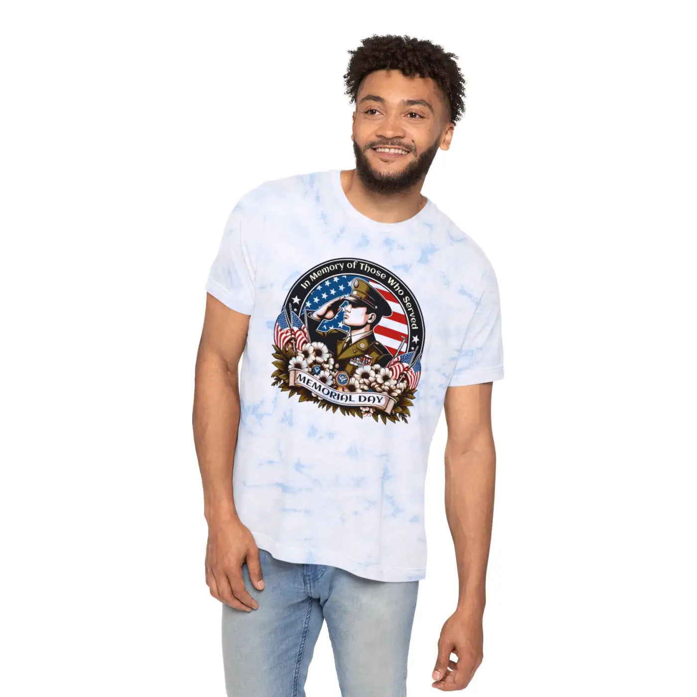 Memorial Day Tribute Tie Dye T Shirt - Unisex Summer Tee - DipaliZ