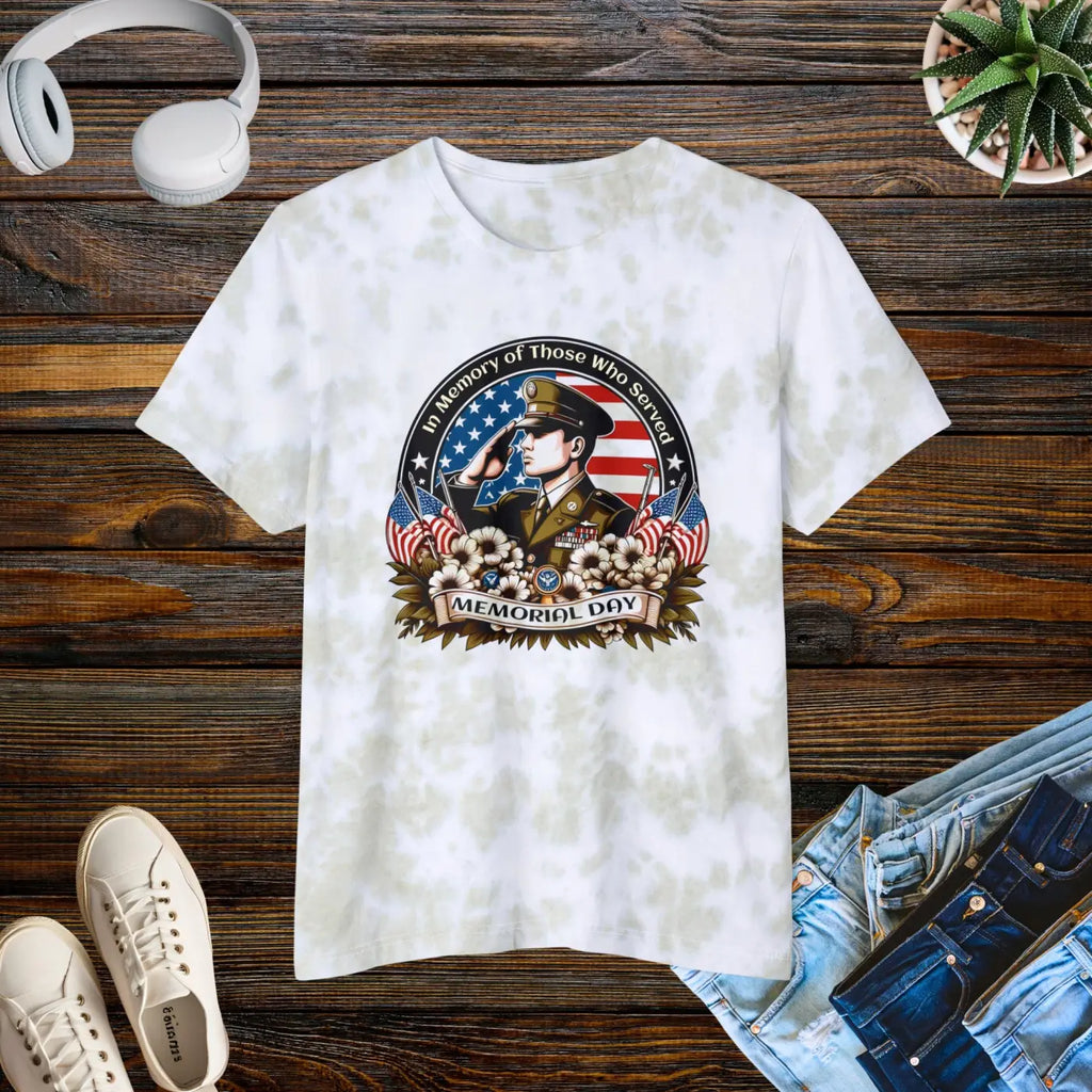 Memorial Day Tribute Tie Dye T Shirt - Unisex Summer Tee - DipaliZ