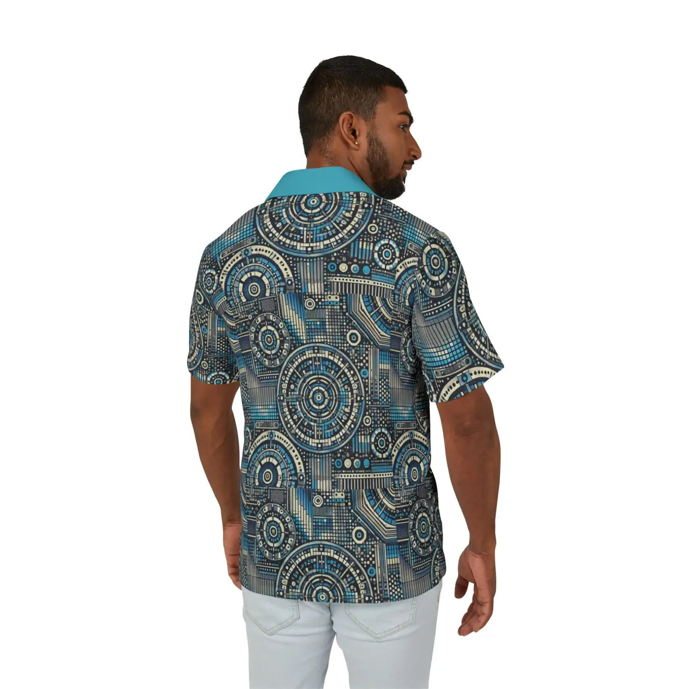 Men's Hawaiian Camp Shirt - Vibrant Summer Beach Vibes - DipaliZ