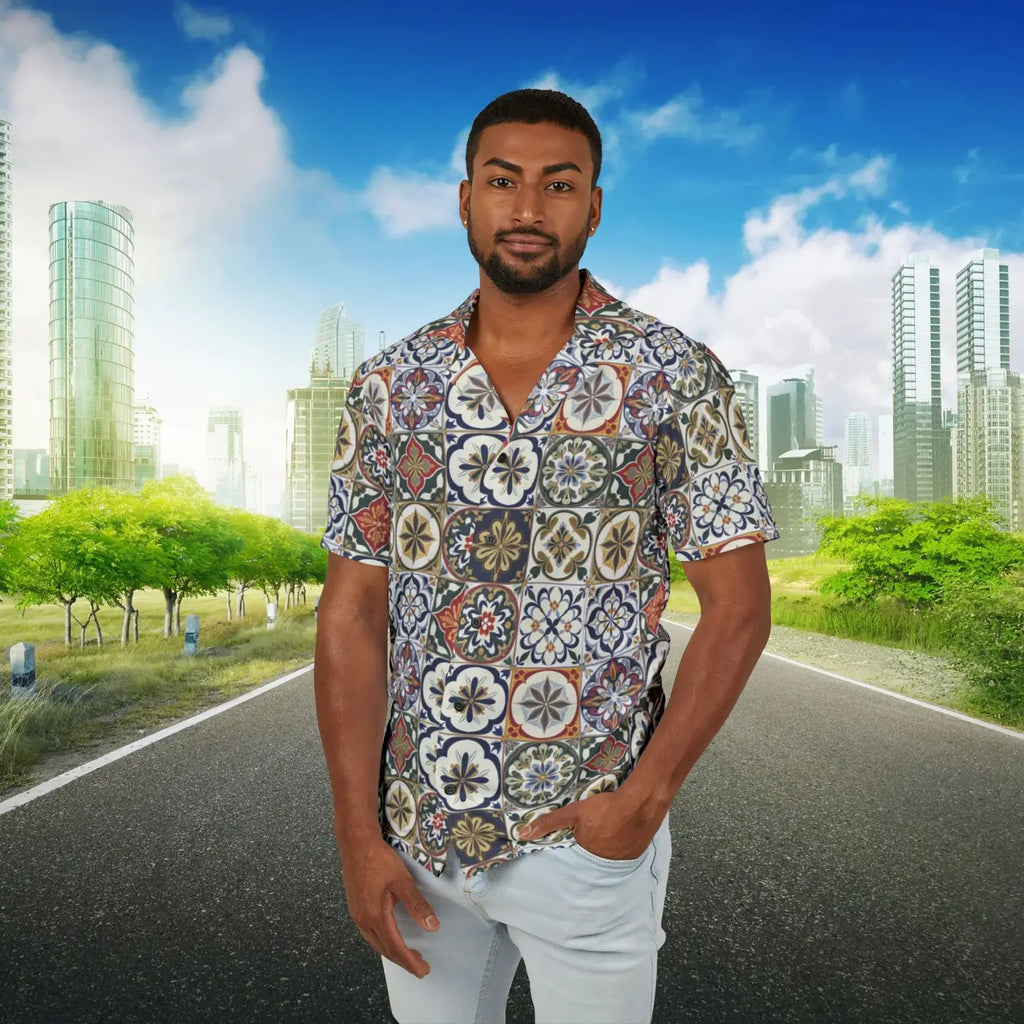 Hawaiian Camp Shirt - Tropical Energy Beach Days - DipaliZ
