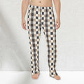 Black Check Plaid Lounge Pants - Cotton Comfort - DipaliZ