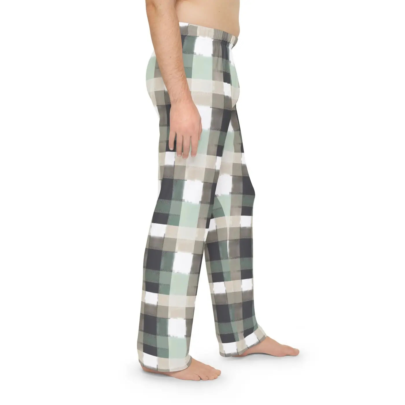 Plaid Pajama Pants - Cozy Gray Lounge Sleepwear - DipaliZ