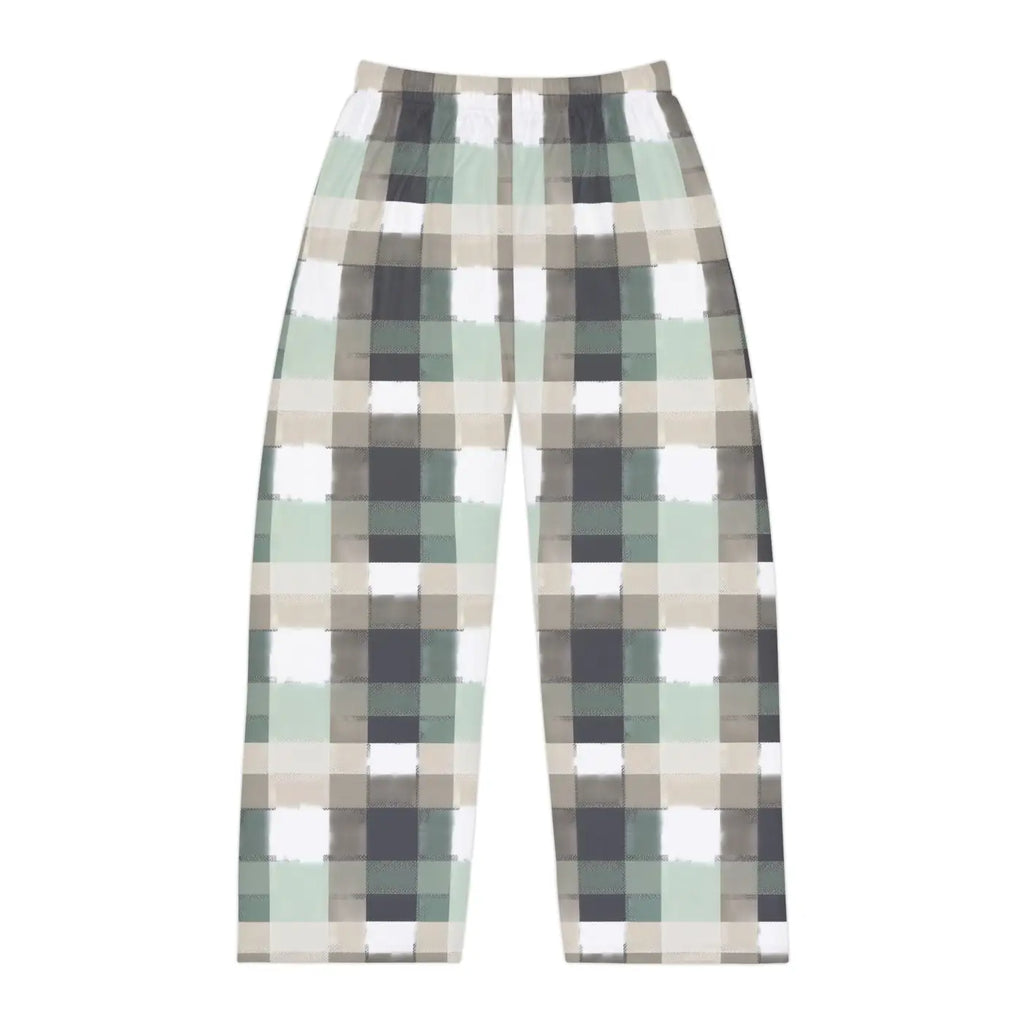 Plaid Pajama Pants - Cozy Gray Lounge Sleepwear - DipaliZ