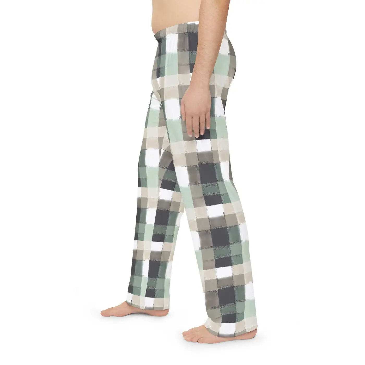 Plaid Pajama Pants - Cozy Gray Lounge Sleepwear - DipaliZ