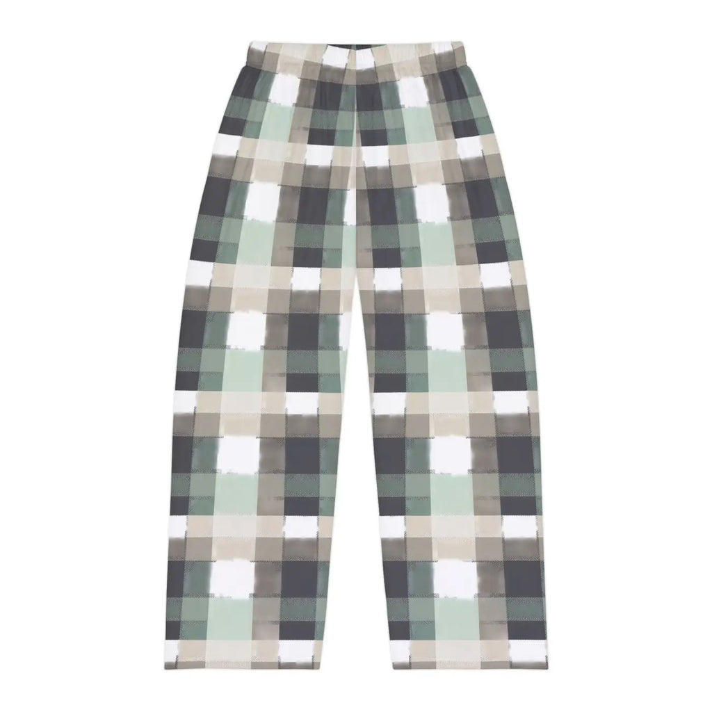 Plaid Pajama Pants - Cozy Gray Lounge Sleepwear - DipaliZ