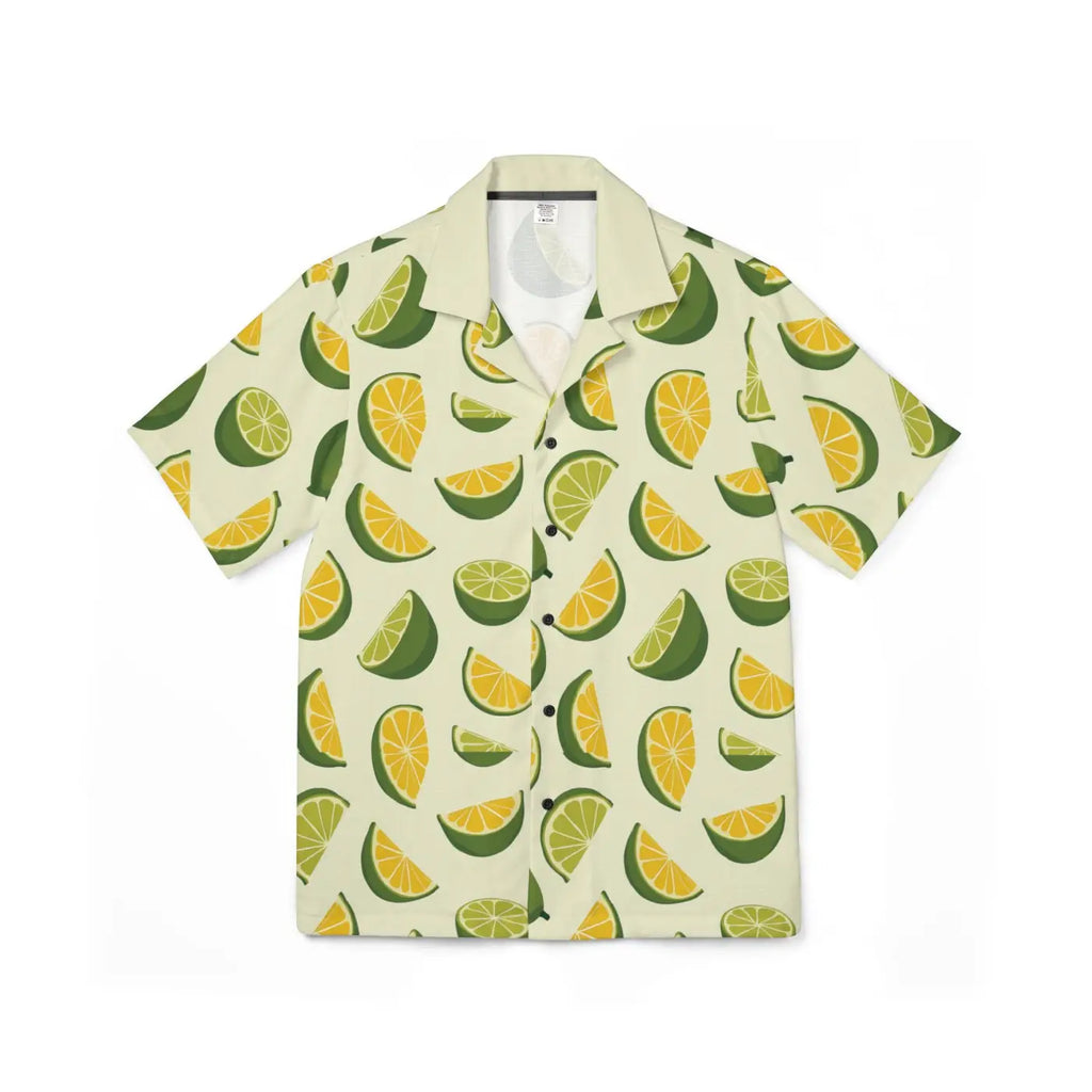 Tropical Citrus Camp Shirt - Summer Vacation Style - DipaliZ
