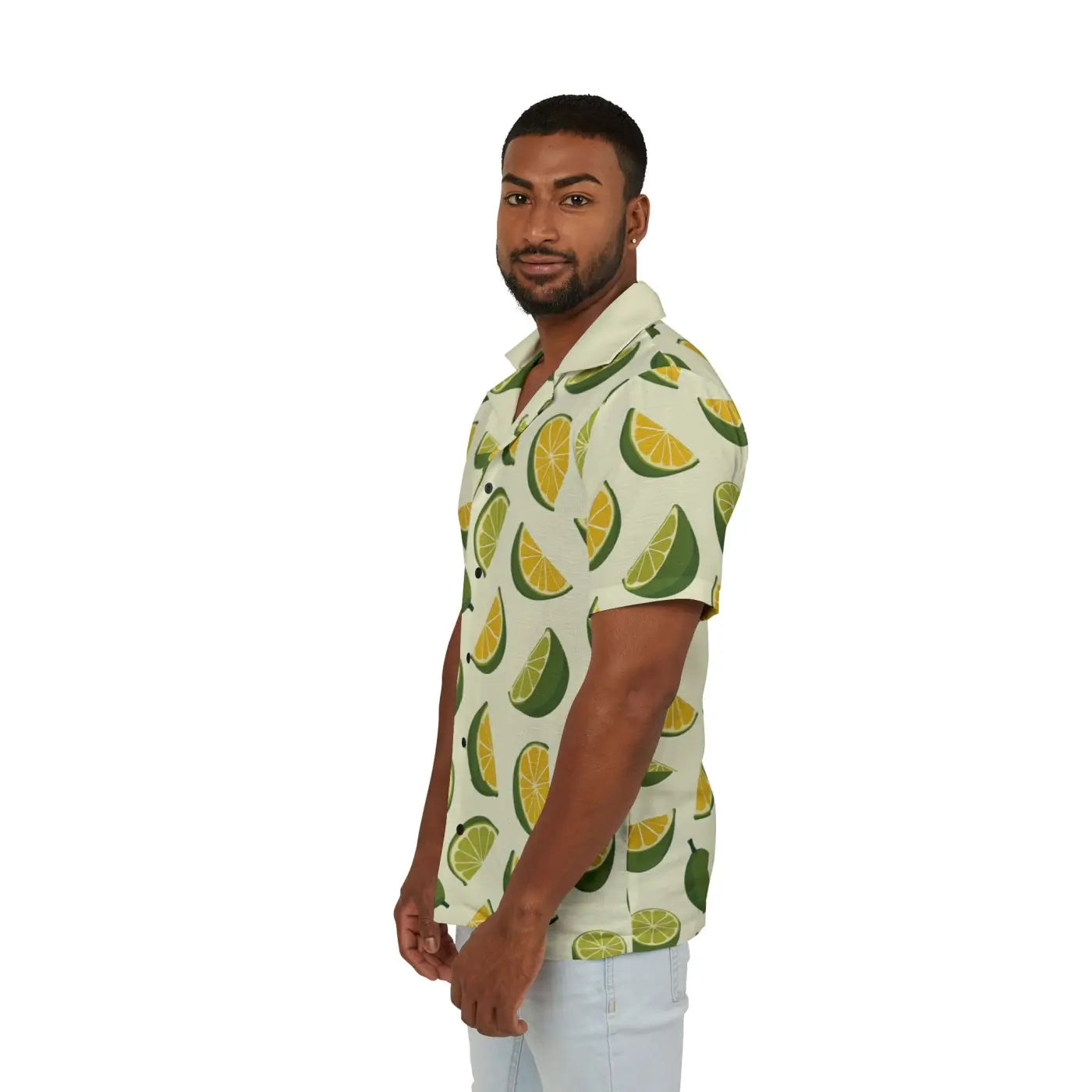 Tropical Citrus Camp Shirt - Summer Vacation Style - DipaliZ