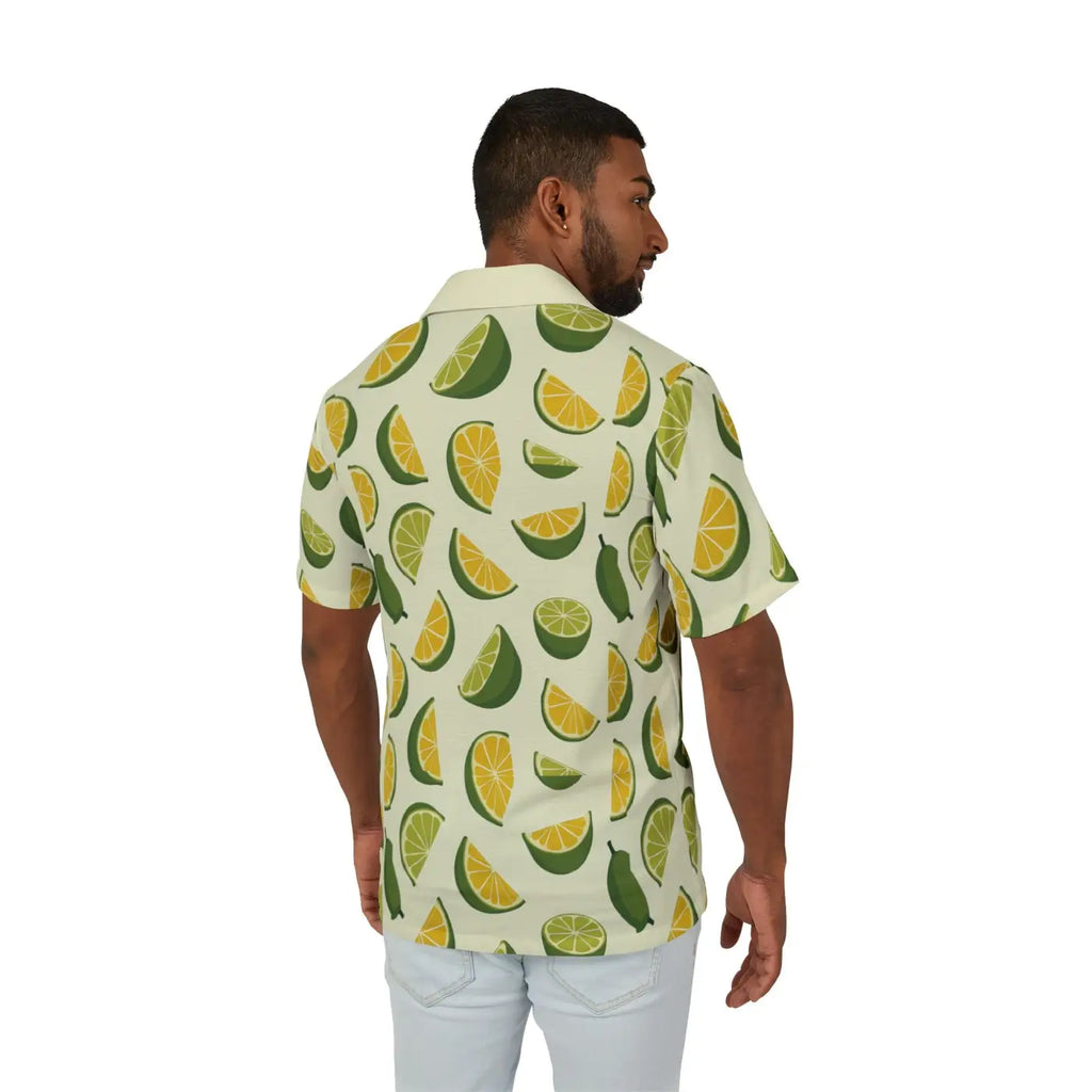 Tropical Citrus Camp Shirt - Summer Vacation Style - DipaliZ