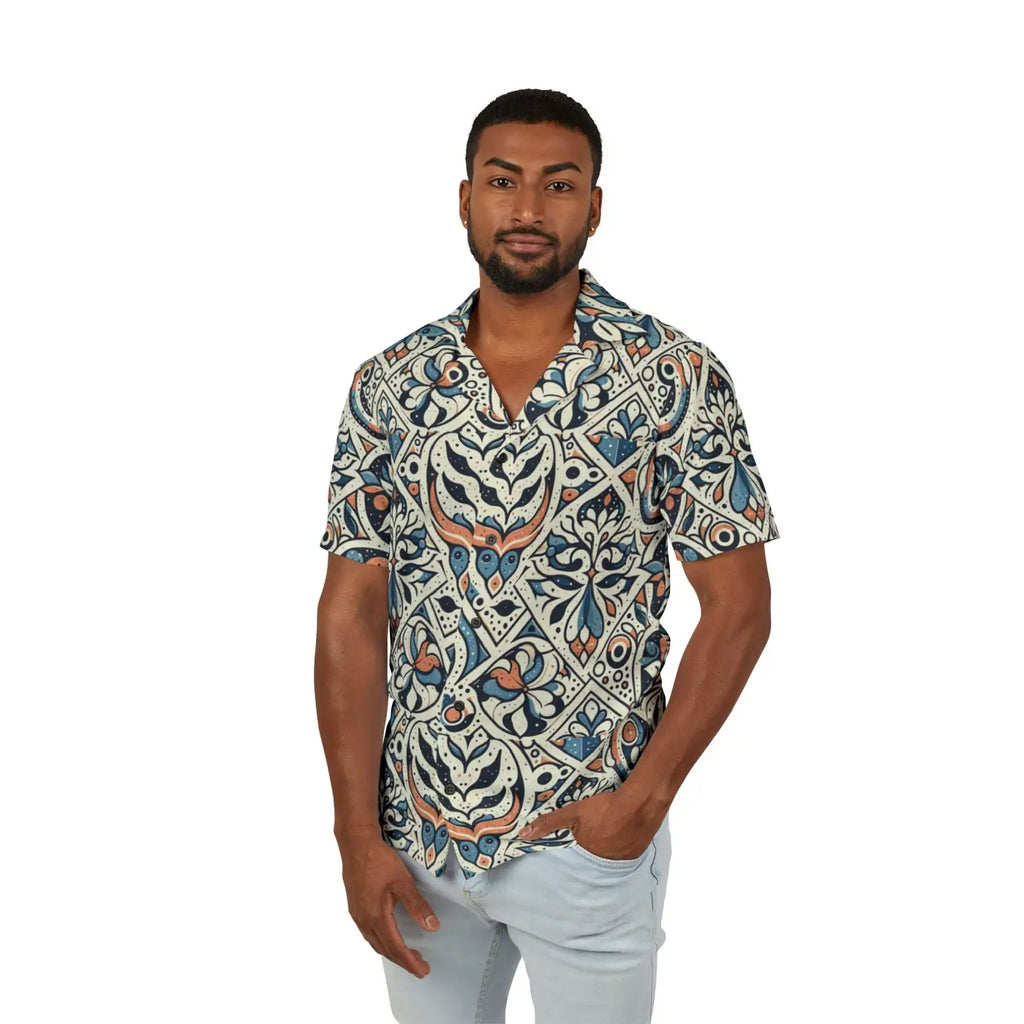 Men's Tropical Floral Camp Shirt - Sunny Adventures - DipaliZ