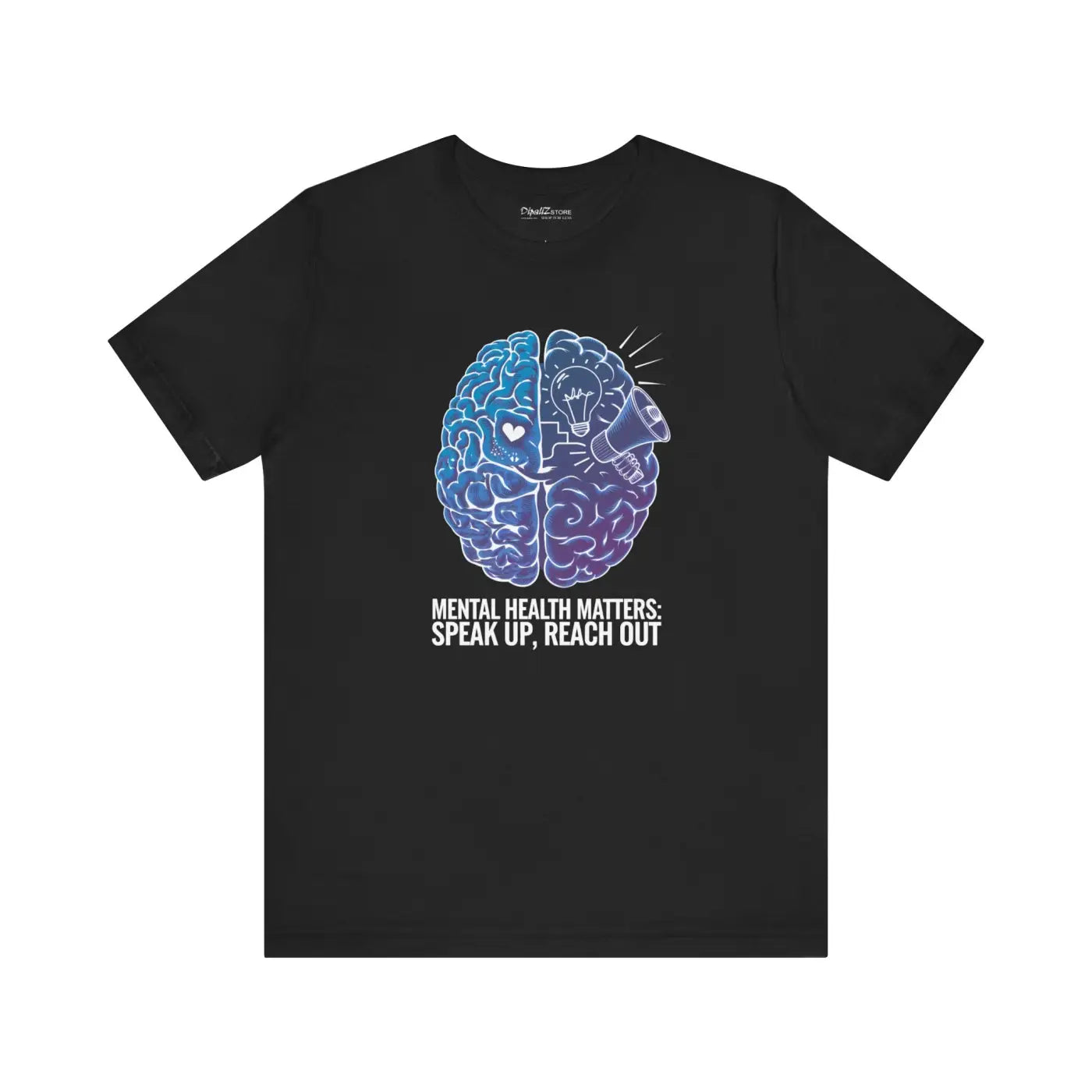 Mental Health Awareness Unisex Jersey Tee - Brain Design - DipaliZ