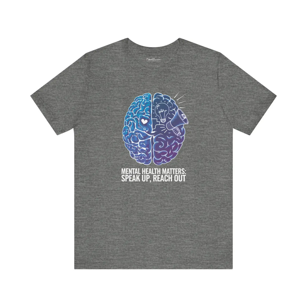 Mental Health Awareness Unisex Jersey Tee - Brain Design - DipaliZ