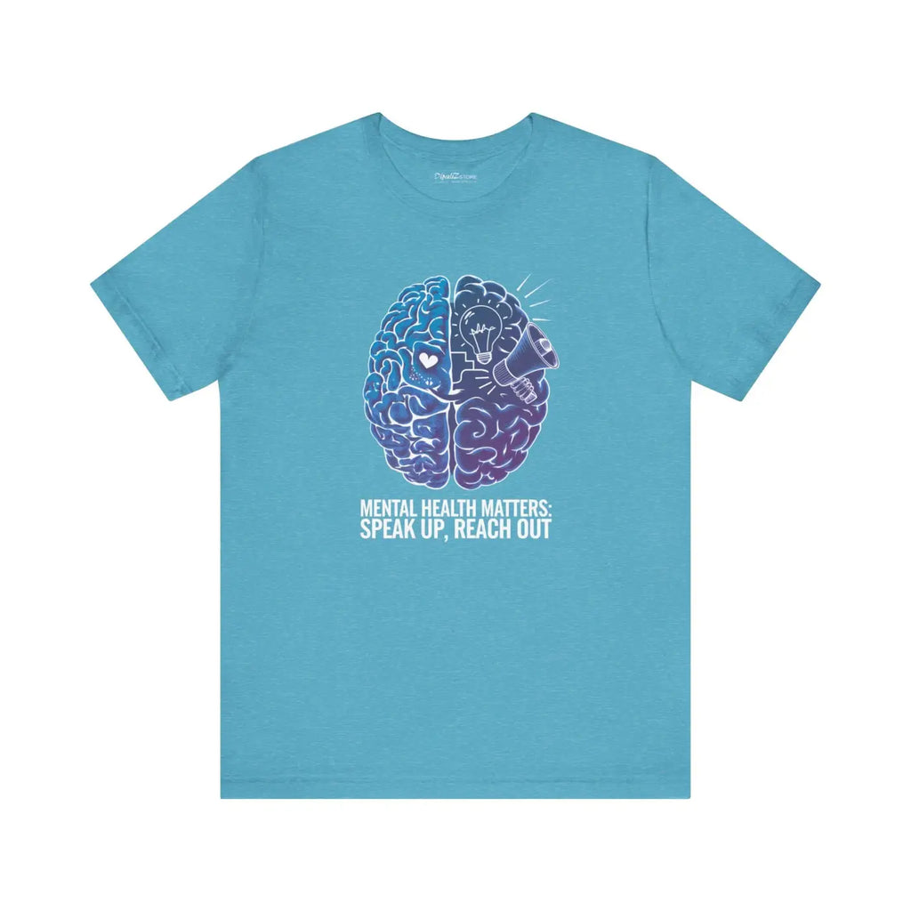 Mental Health Awareness Unisex Jersey Tee - Brain Design - DipaliZ
