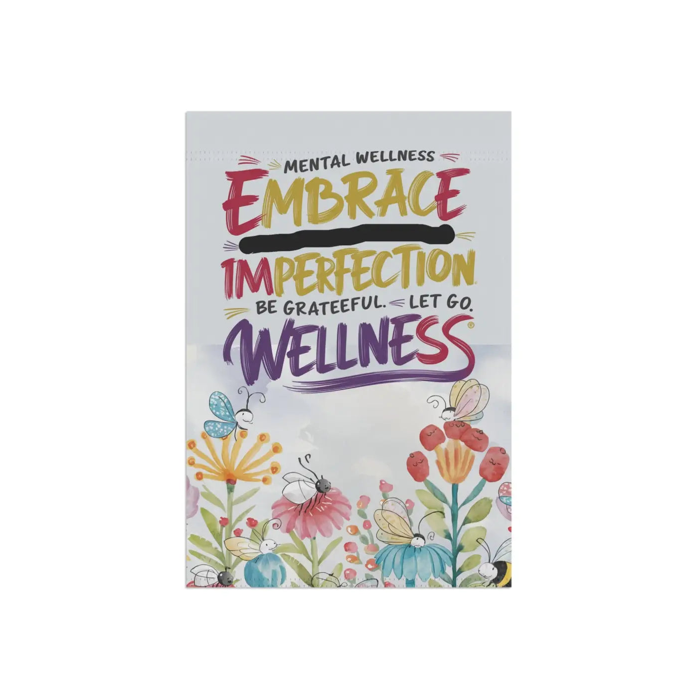 Vibrant Mental Wellness House Banner - Garden Decor - DipaliZ