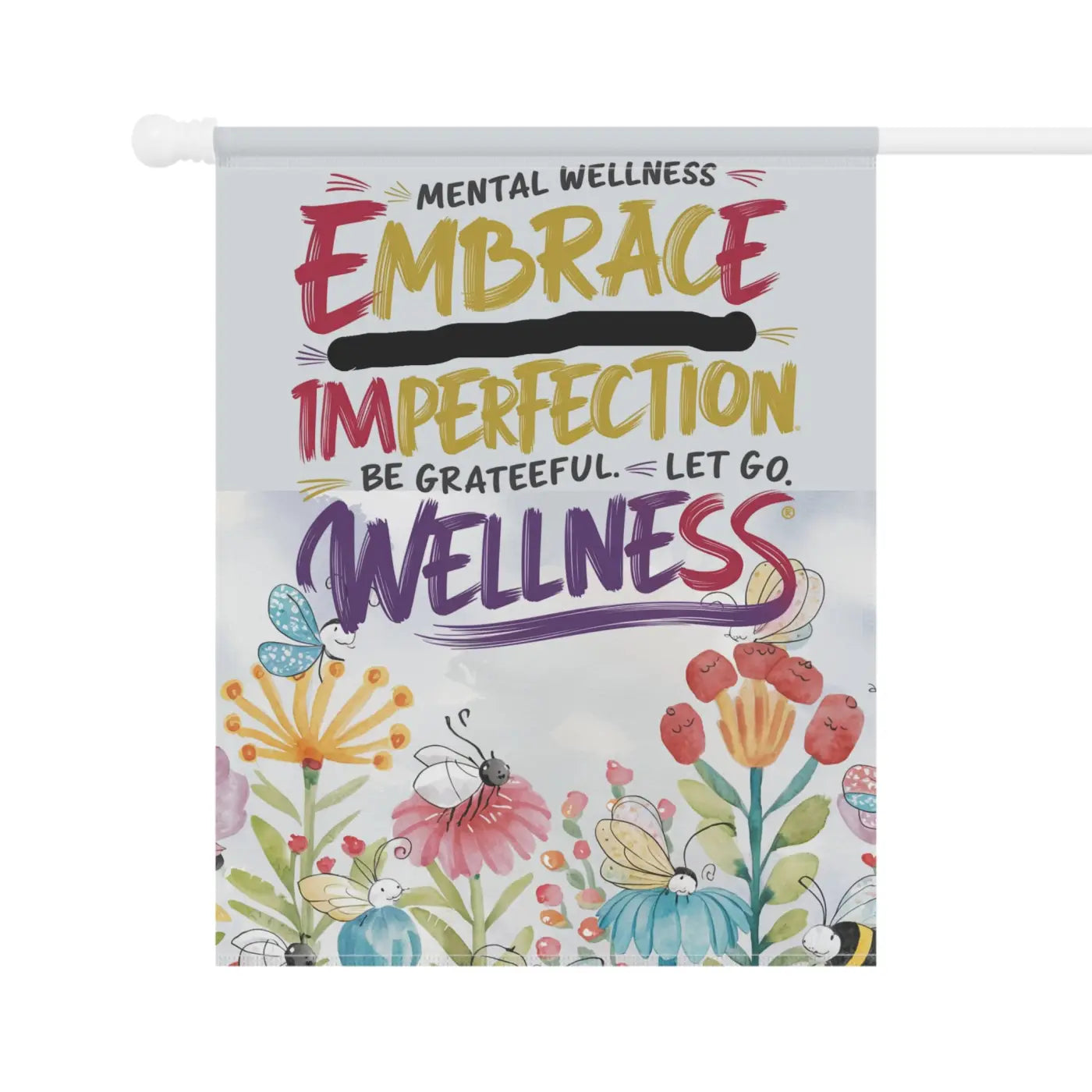 Vibrant Mental Wellness House Banner - Garden Decor - DipaliZ