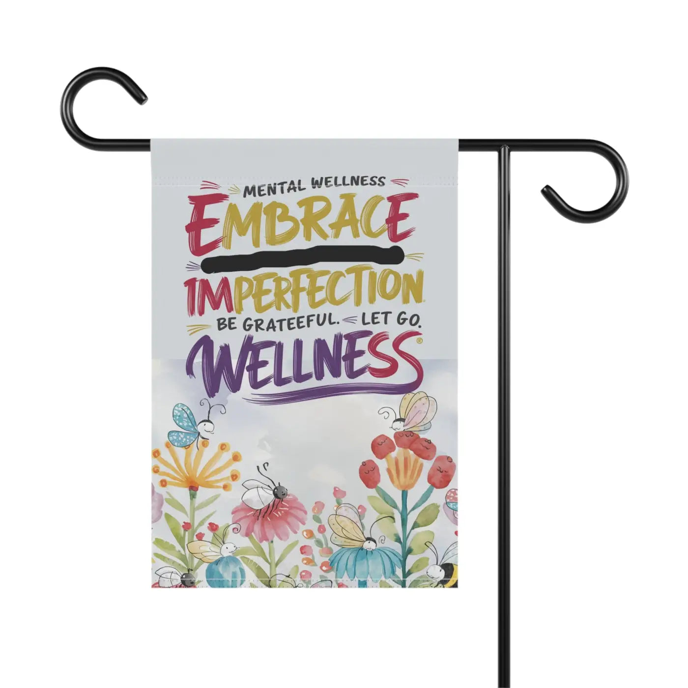 Vibrant Mental Wellness House Banner - Garden Decor - DipaliZ