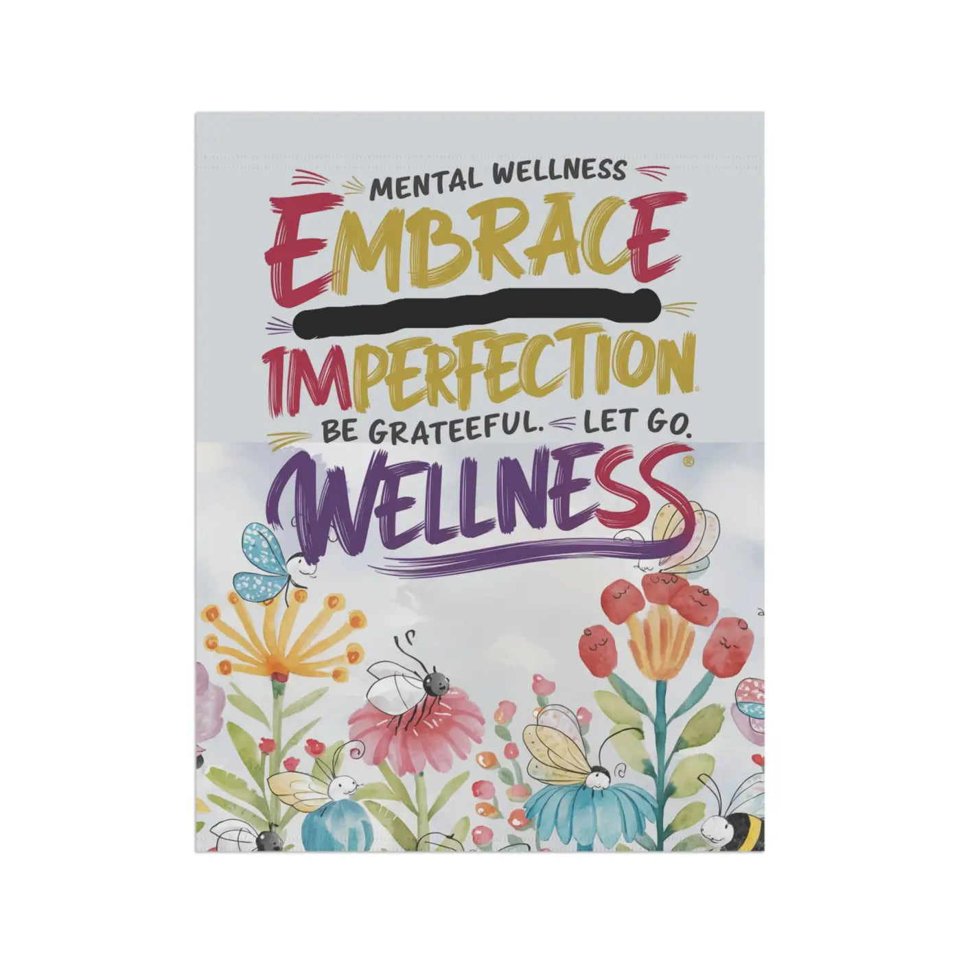 Vibrant Mental Wellness House Banner - Garden Decor - DipaliZ