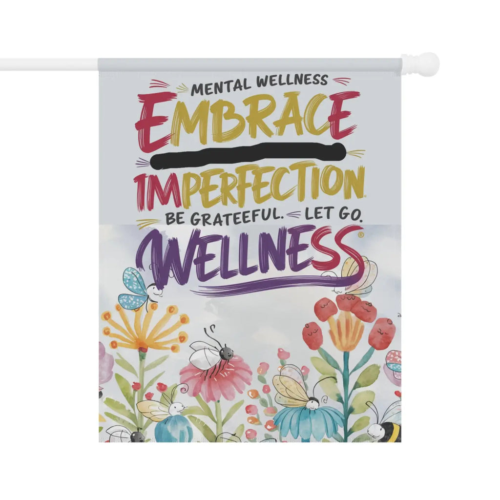 Vibrant Mental Wellness House Banner - Garden Decor - DipaliZ