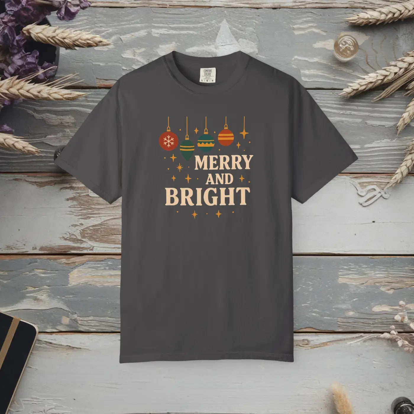 Merry and Bright Holiday Tee - Cozy Festive Vibe Unisex Apparel - DipaliZ