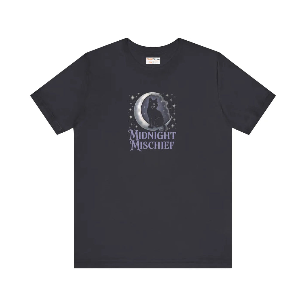 Spooky Cat Moon Unisex Jersey Short Sleeve Tee - DipaliZ