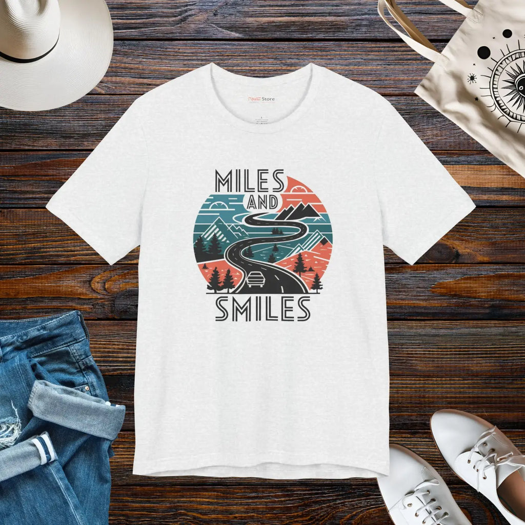 Unisex Jersey Short Sleeve Tee - Miles and Smiles - DipaliZ