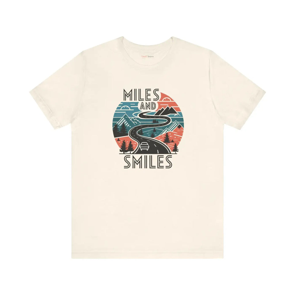 Unisex Jersey Short Sleeve Tee - Miles and Smiles - DipaliZ