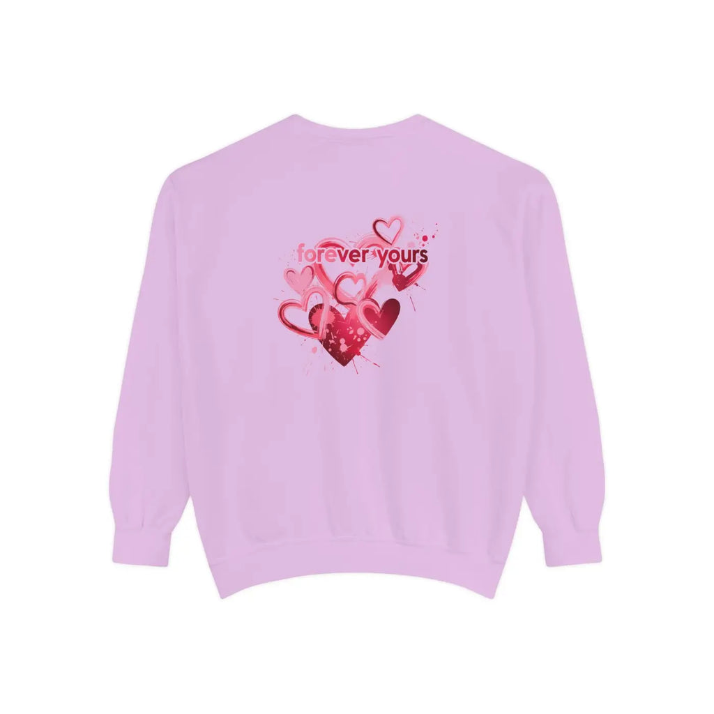 Heart Graphic Pullover Sweatshirt - Oversized Romantic - DipaliZ