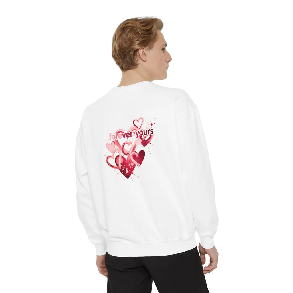 Heart Graphic Pullover Sweatshirt - Oversized Romantic - DipaliZ
