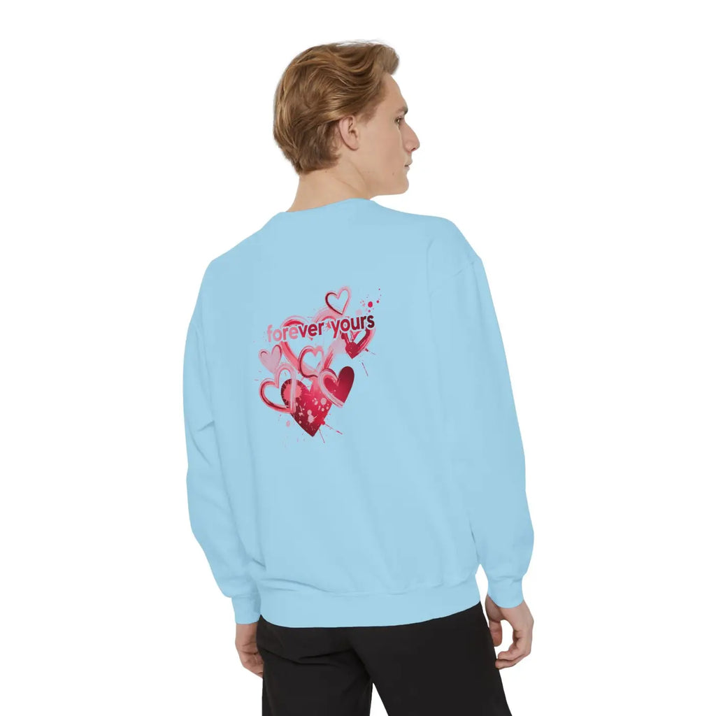 Heart Graphic Pullover Sweatshirt - Oversized Romantic - DipaliZ