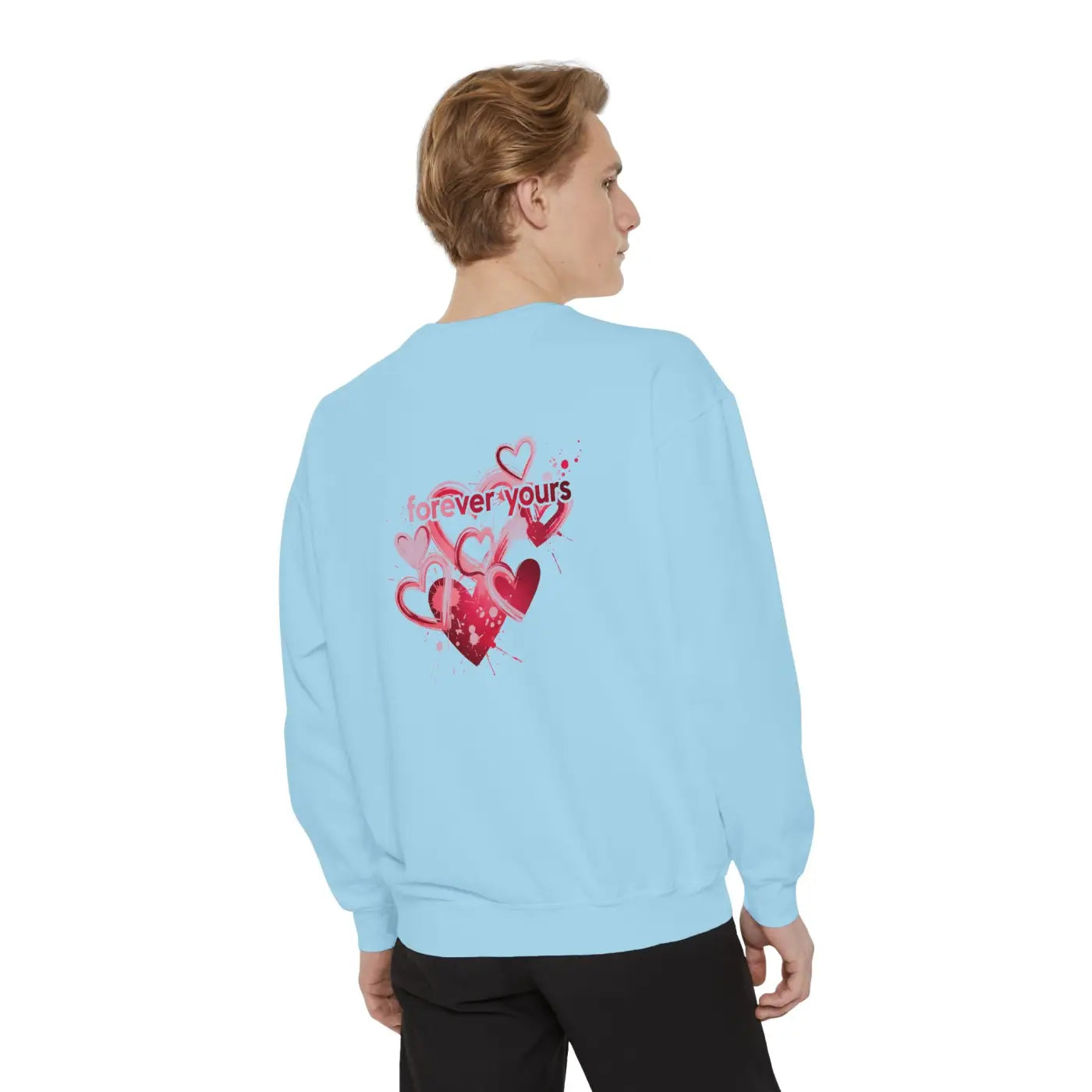 Heart Graphic Pullover Sweatshirt - Oversized Romantic - DipaliZ