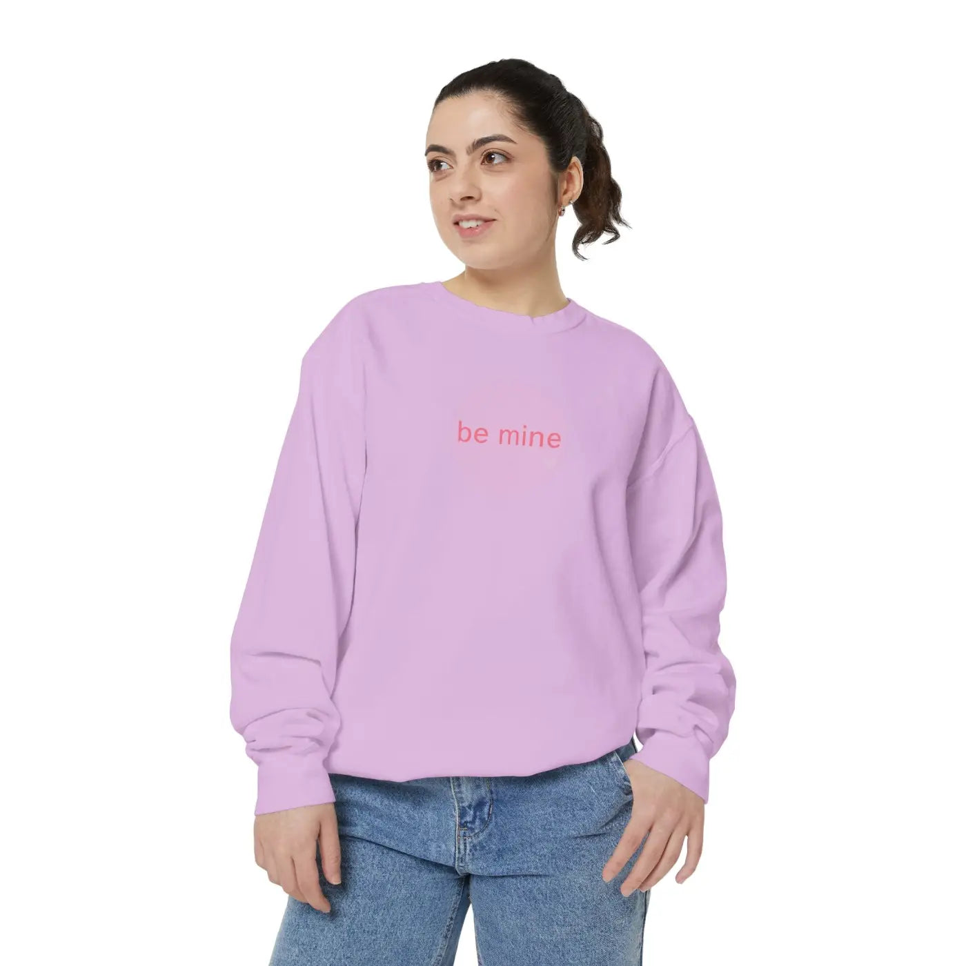 Heart Graphic Pullover Sweatshirt - Oversized Romantic - DipaliZ