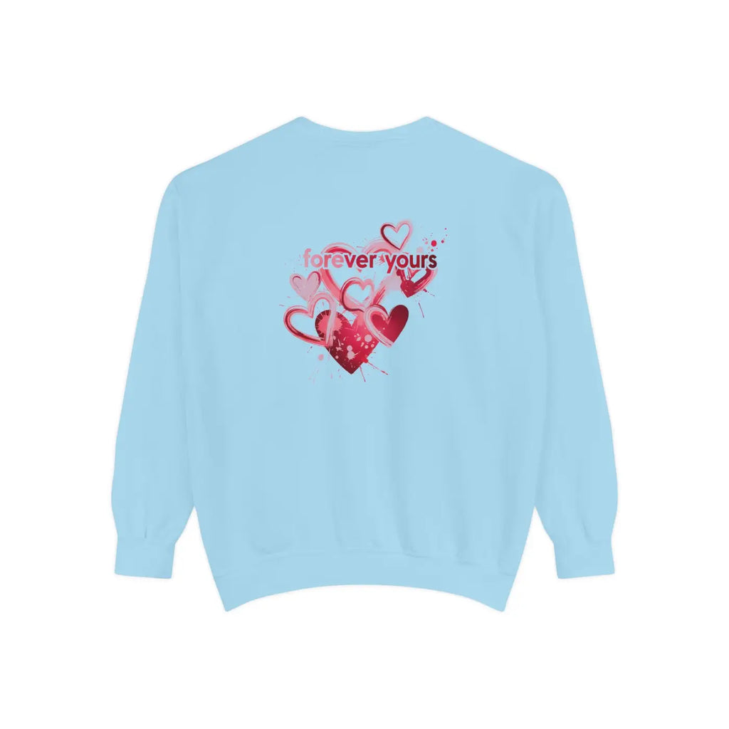 Heart Graphic Pullover Sweatshirt - Oversized Romantic - DipaliZ