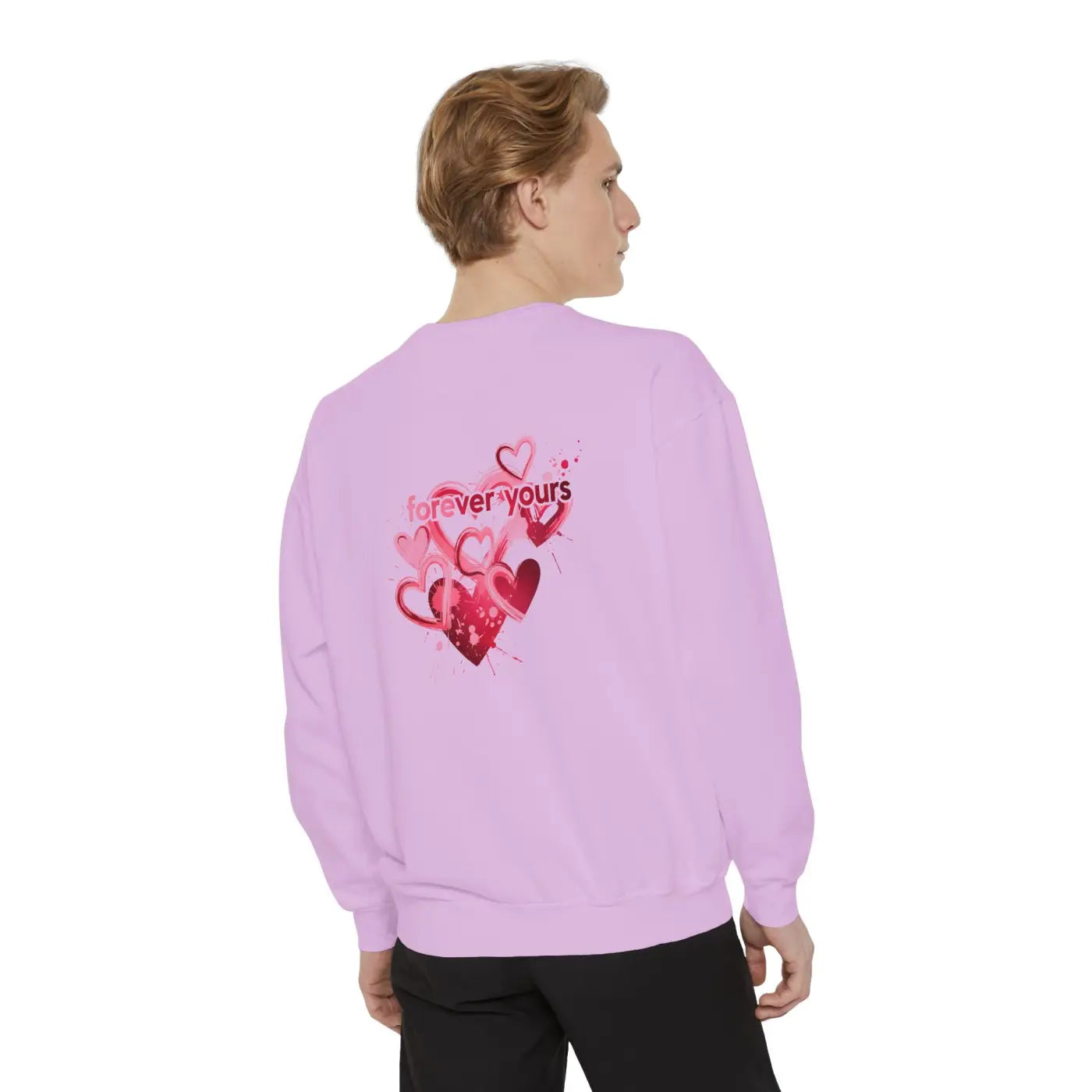 Heart Graphic Pullover Sweatshirt - Oversized Romantic - DipaliZ