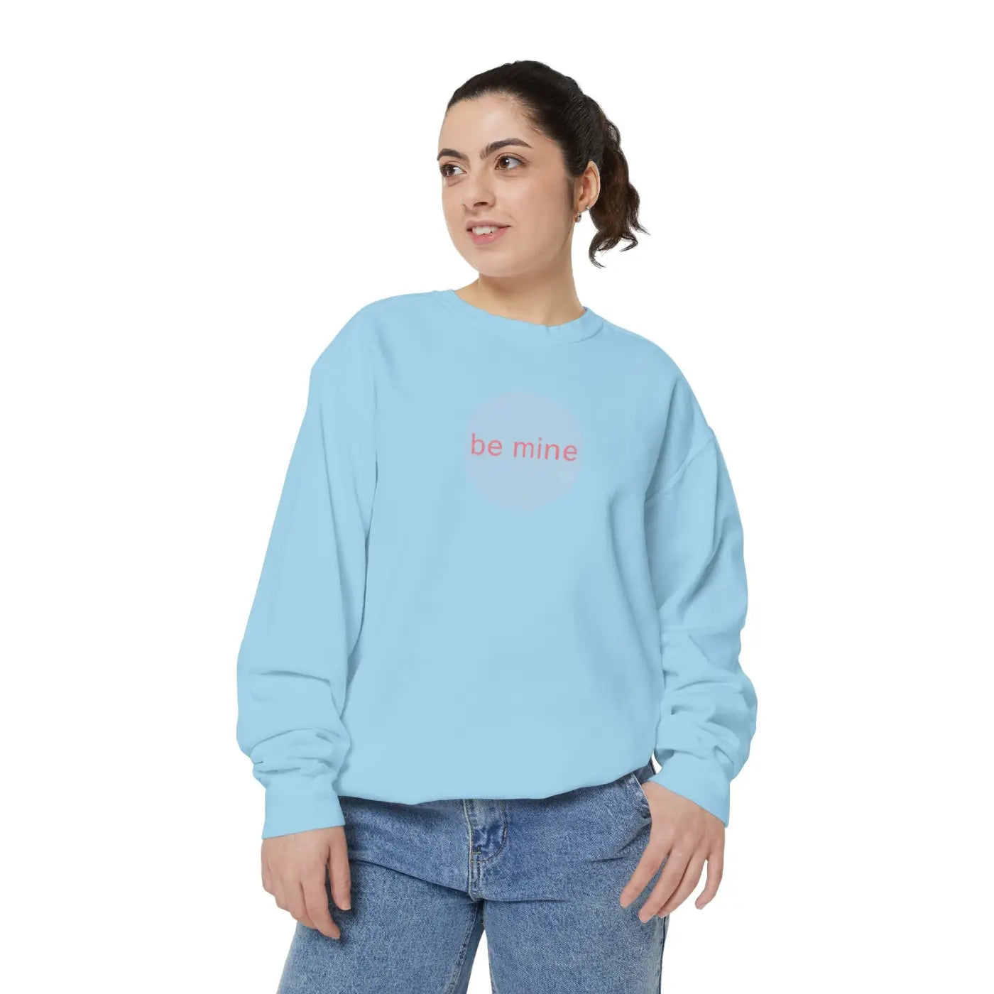 Heart Graphic Pullover Sweatshirt - Oversized Romantic - DipaliZ