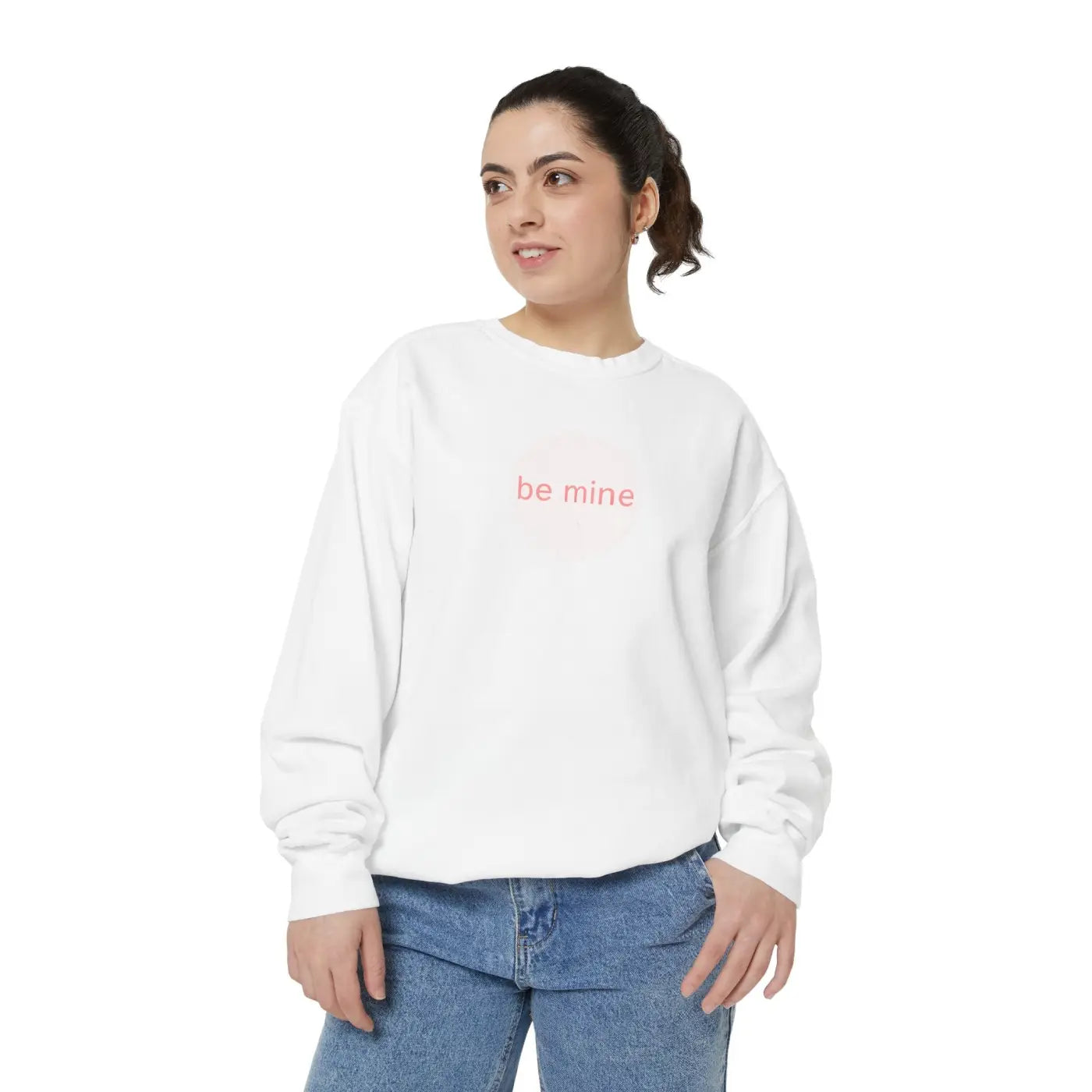 Heart Graphic Pullover Sweatshirt - Oversized Romantic - DipaliZ