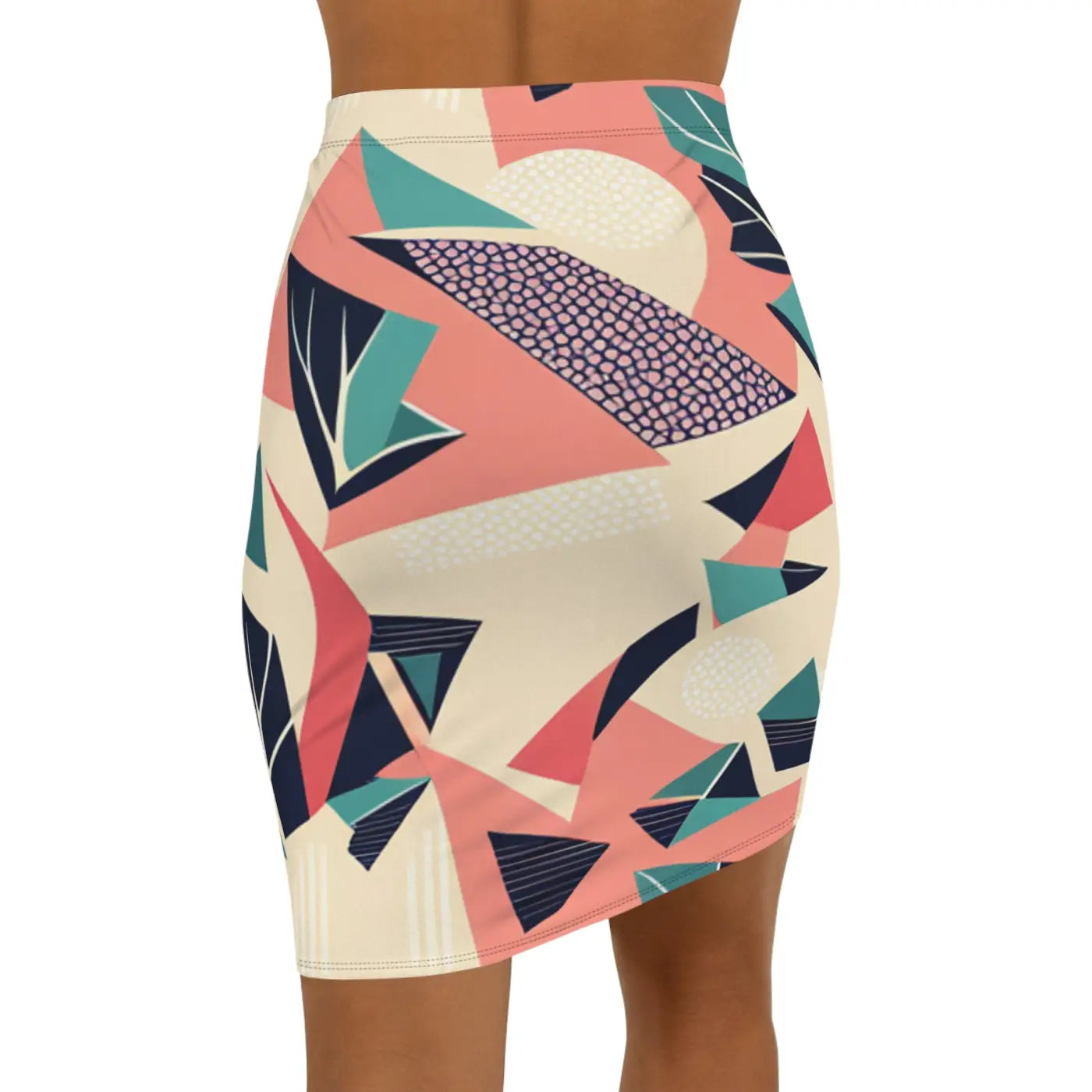 Pastel Abstract Mini Skirt - Women's Artistic Wear - DipaliZ