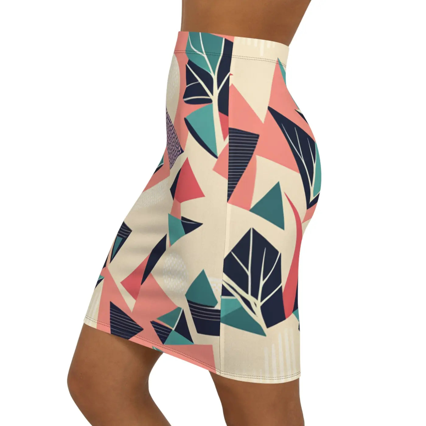 Pastel Abstract Mini Skirt - Women's Artistic Wear - DipaliZ