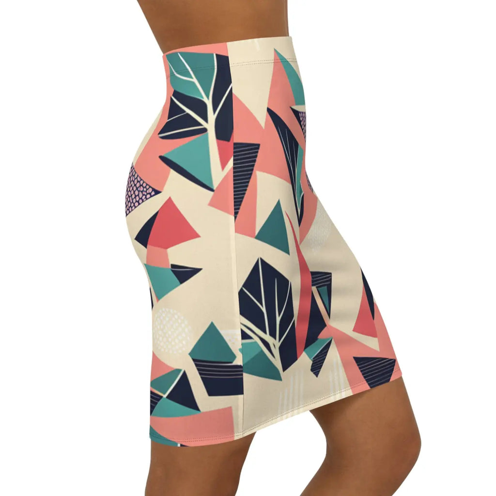 Pastel Abstract Mini Skirt - Women's Artistic Wear - DipaliZ