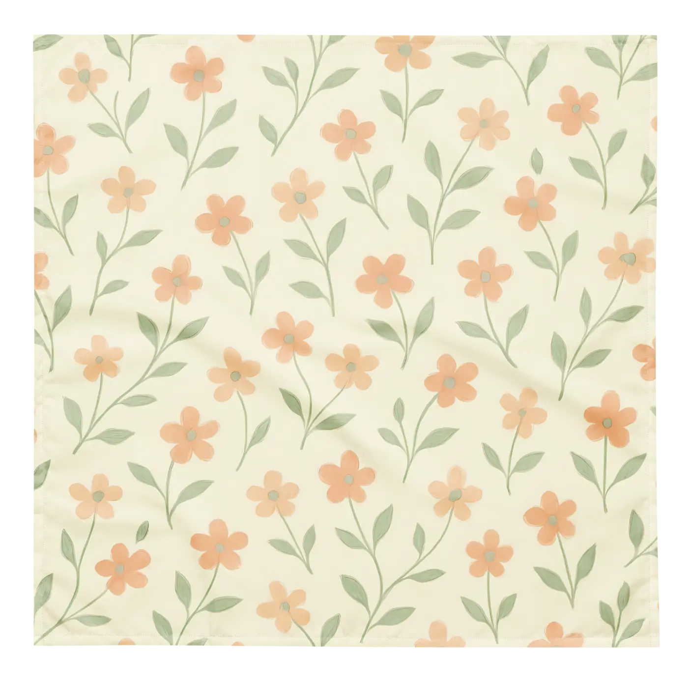 Minimalist Florals All-Over Print Bandana - Recycled Polyester - DipaliZ