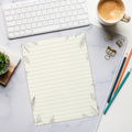 Leaf Pattern Ruled Notepad - Premium Paper Quality - DipaliZ
