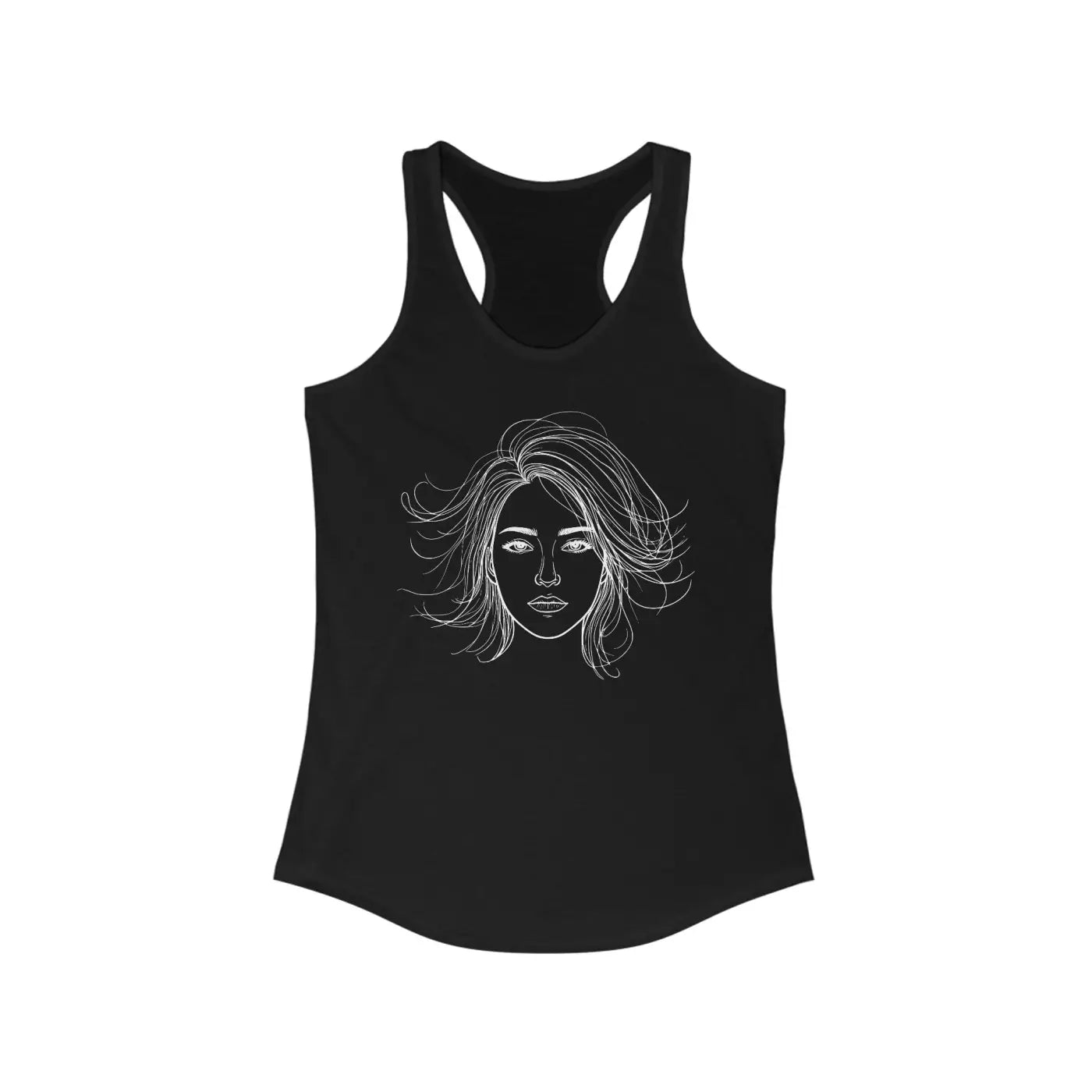 Minimalist Sketch Racerback Tank - Turn Heads Style - DipaliZ