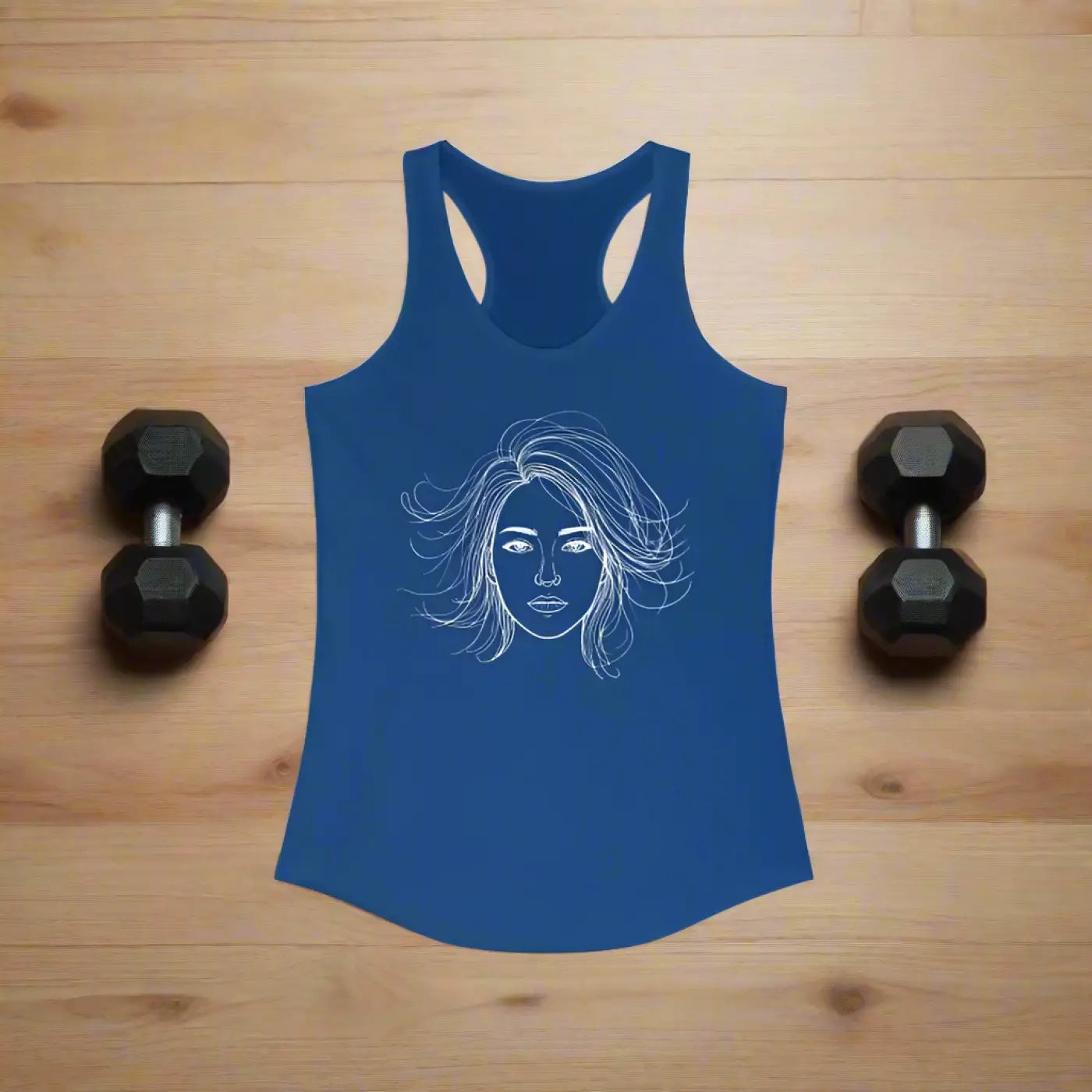 Minimalist Sketch Racerback Tank - Turn Heads Style - DipaliZ